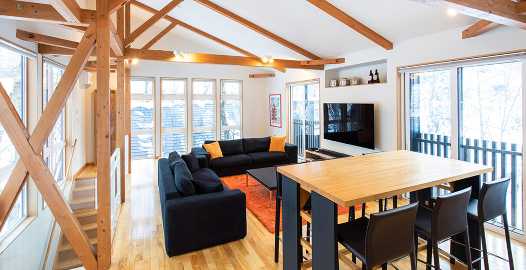 Luksuzna smučarska koča z 2 posteljama in masažno kadjo, Niseko Chalet 1007