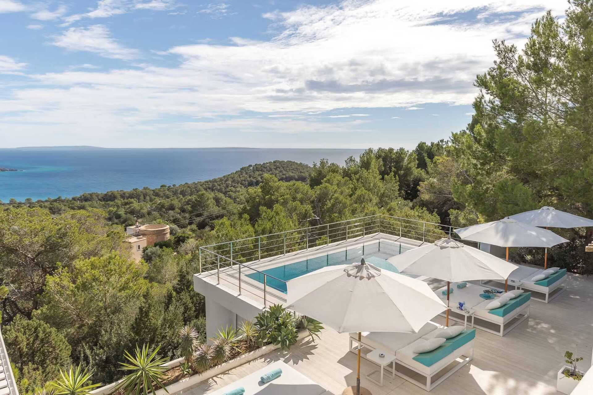 Ekskluzivna vila s 6 spalnicami in mirnim pogledom na morje, vila Ibiza 1004