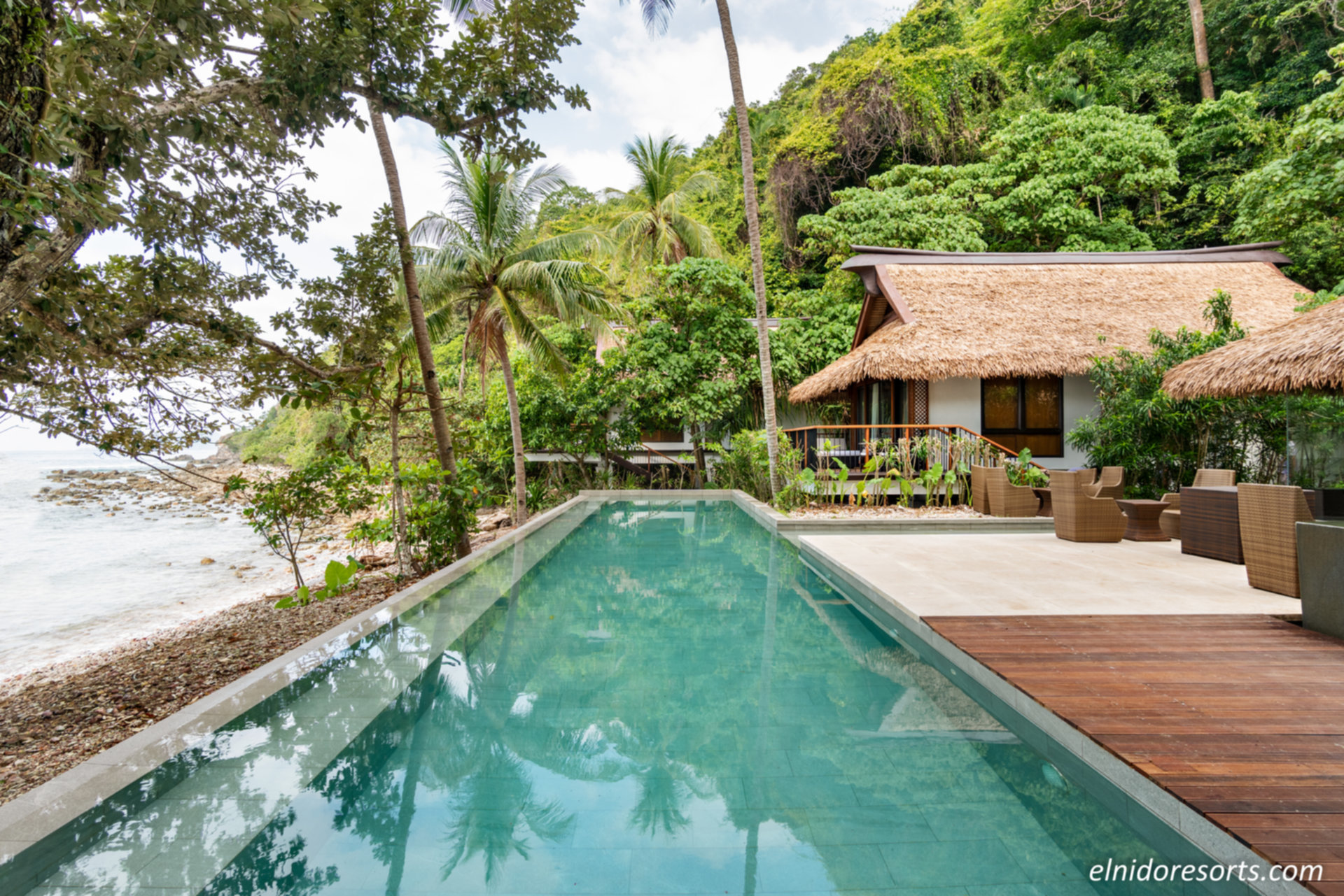 Vrhunska zasebna vila na plaži Pangulasian Island Resort, vila El Nido 1015
