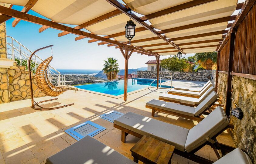 Ekskluzivna vila s 3 spalnicami in pogledom na plažo Patara, vila Fethiye 1007