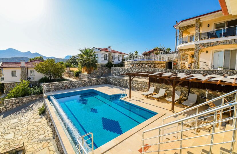Ekskluzivna vila s 3 spalnicami in pogledom na plažo Patara, vila Fethiye 1007