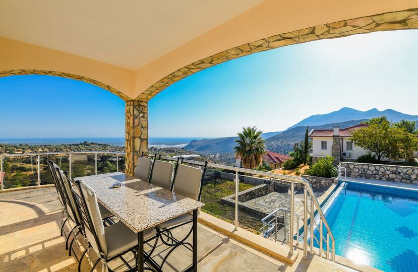 Ekskluzivna vila s 3 spalnicami in pogledom na plažo Patara, vila Fethiye 1007