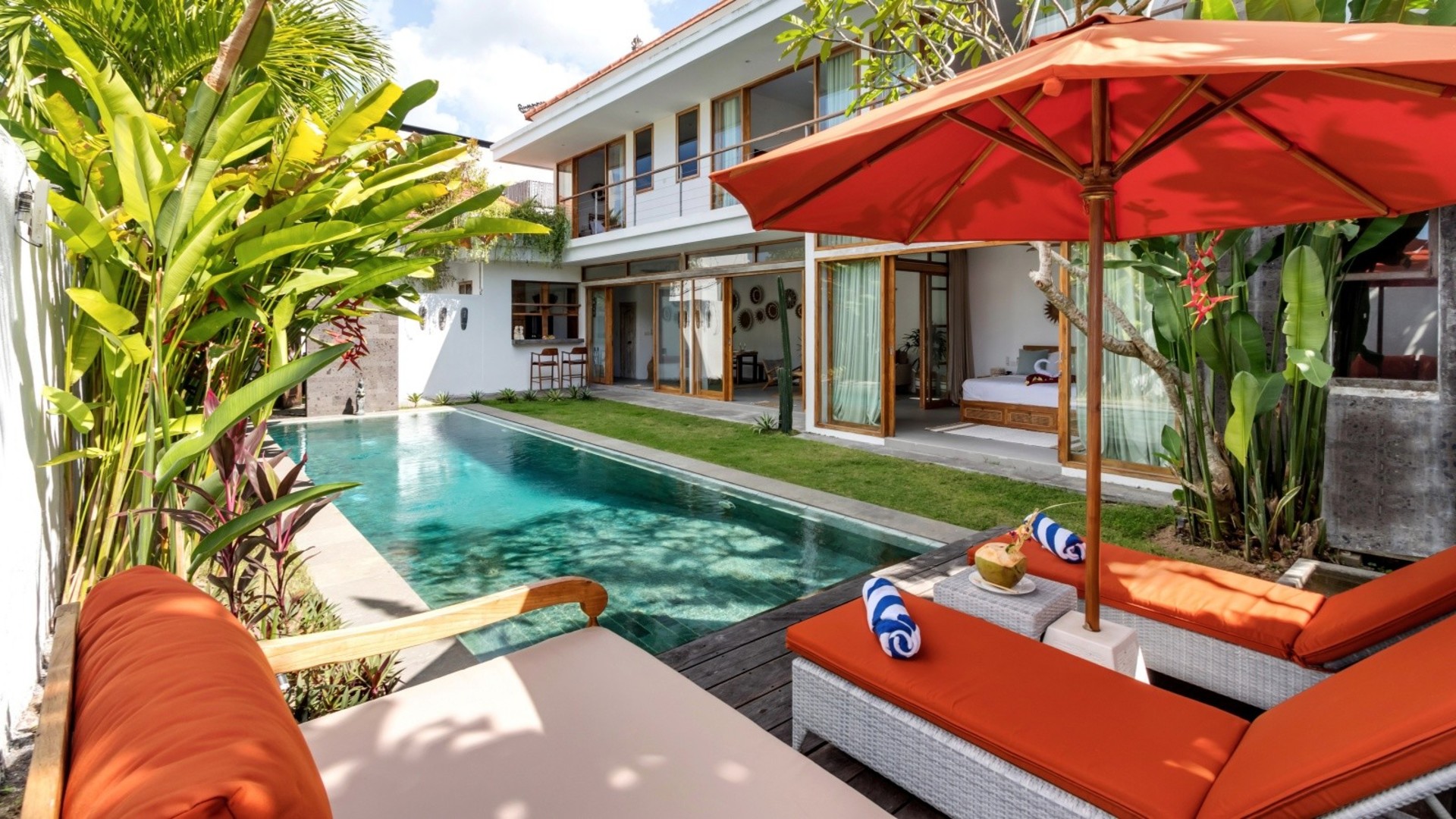 Uživajte v popolnoma opremljeni 4-sobni vili z bazenom in vrtom, Bali Villa 2236