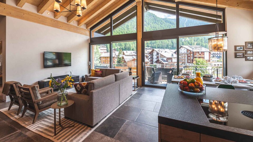 Doživite razkošje z razgledom na gore, Valais Chalet 1395
