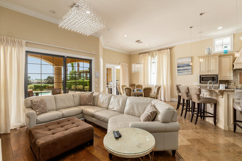 The open concept living area makes it the perfect gathering place