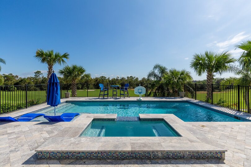Lounge by your private pool anytime