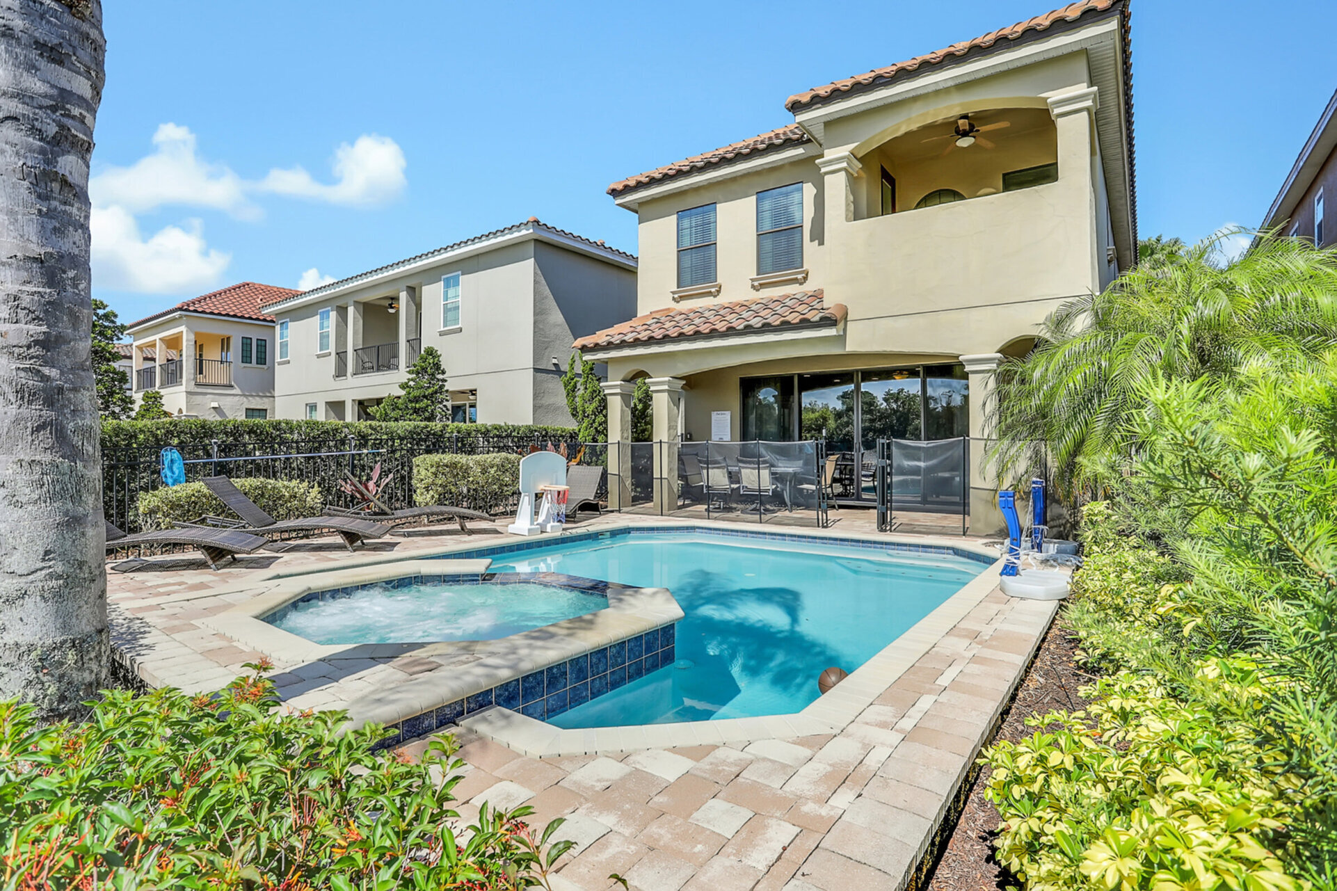 Cool off with a swim in the private pool