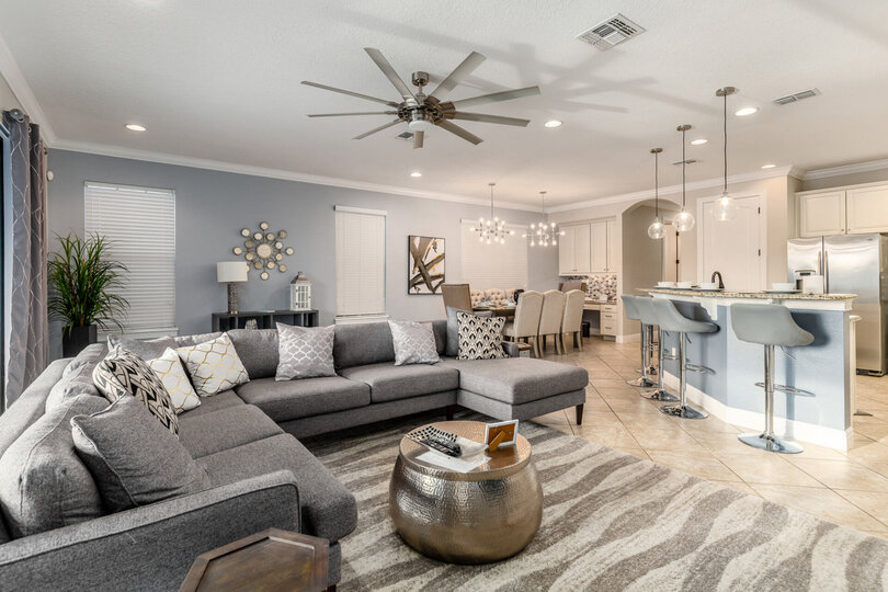 The open concept living area makes it the perfect gathering place