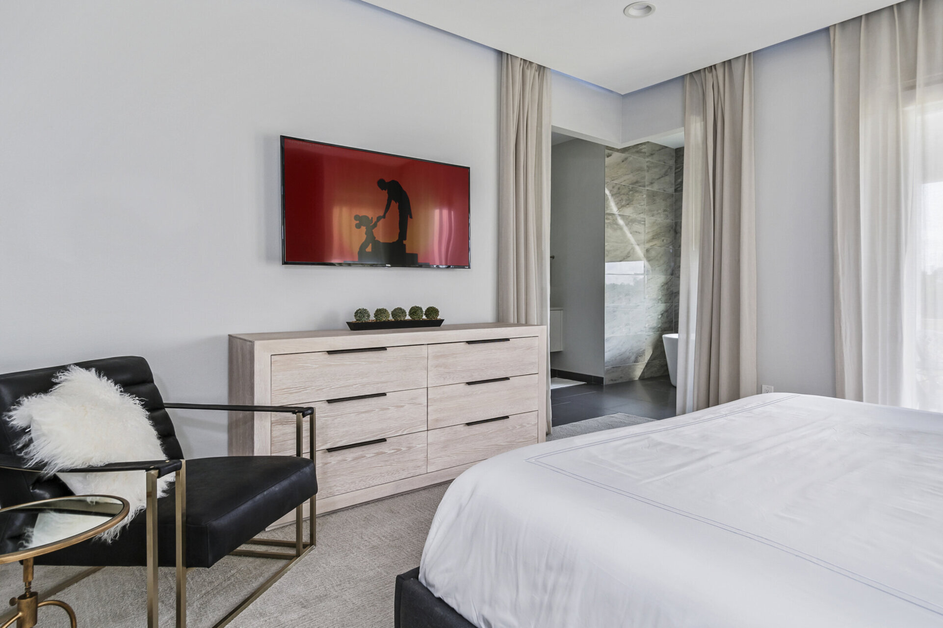 Relax and watch TV from your comfortable bed on your own SMART TV