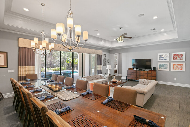 The home features a large open floor plan