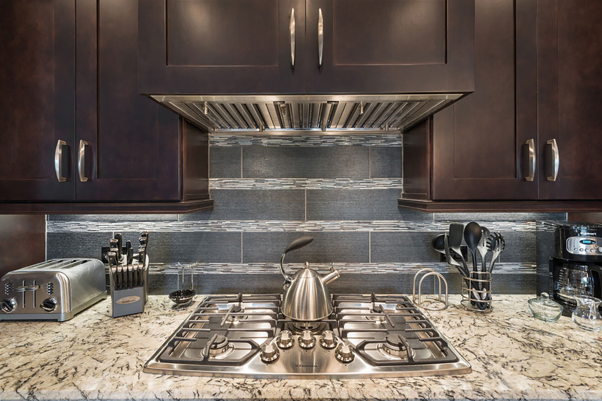 The gourmet kitchen has everything you need to prepare meals for all