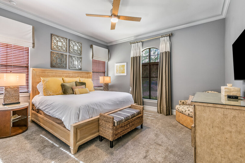 Master Suite 4 features a 50-inch TV and DVD Player located on the ground floor