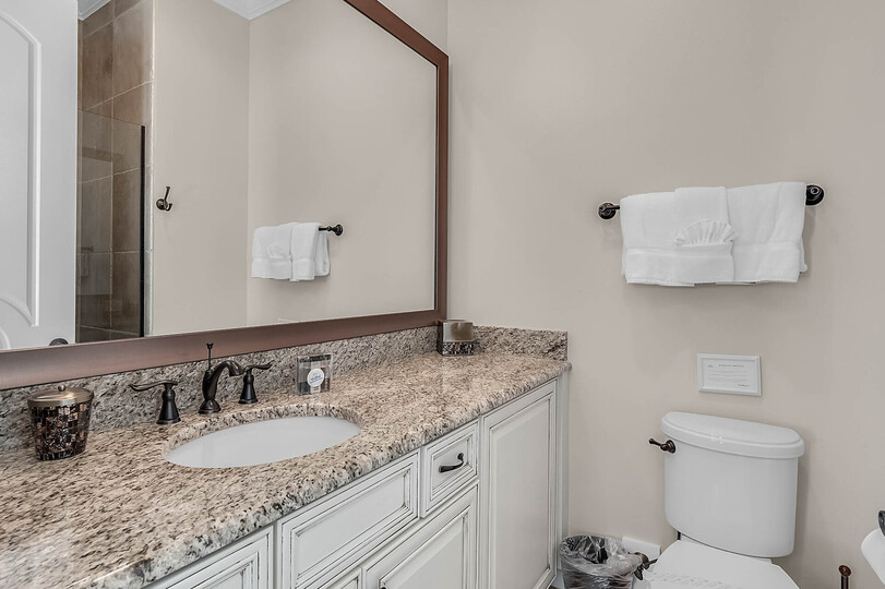 The ensuite bathroom