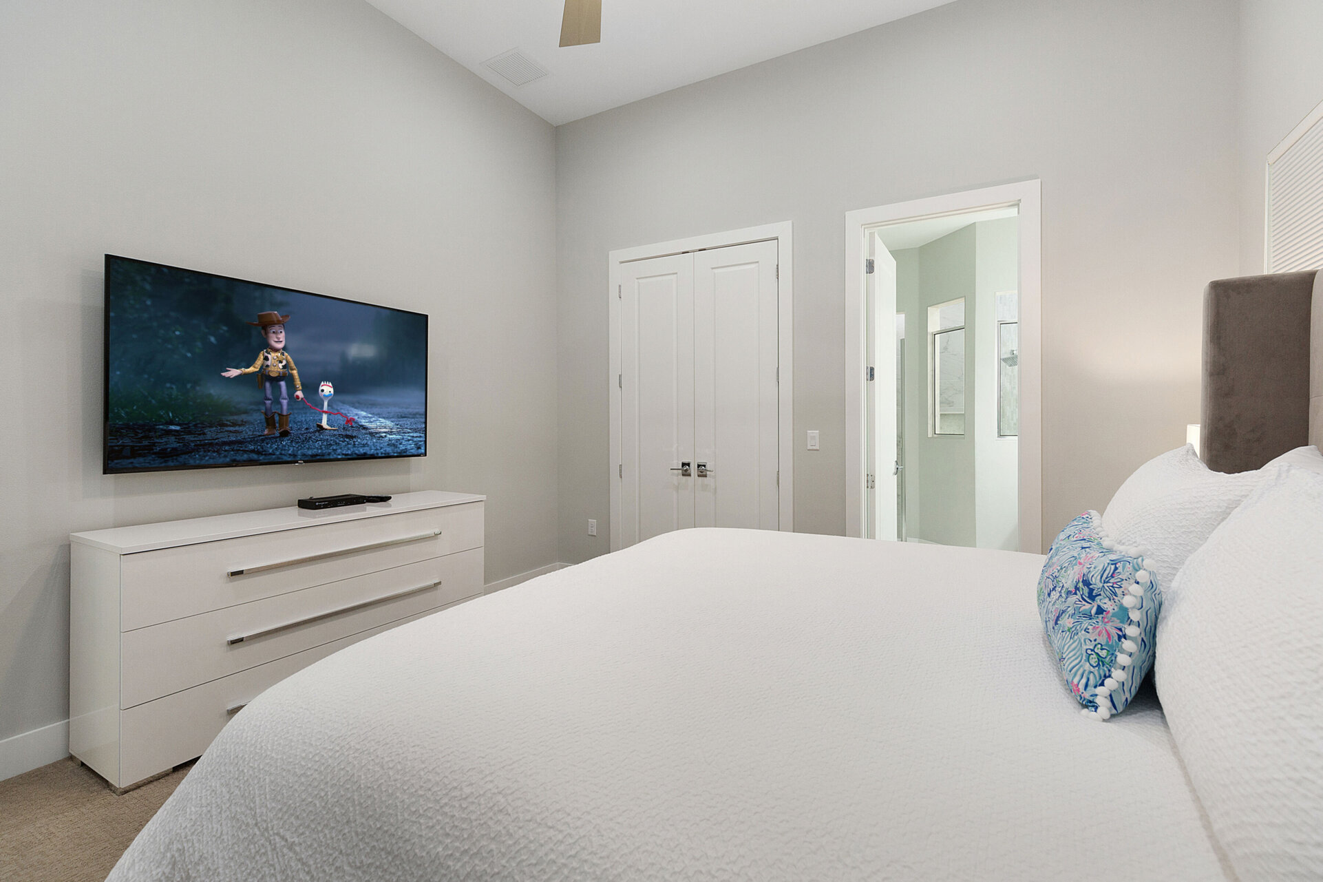 Fall asleep to a movie on the TV