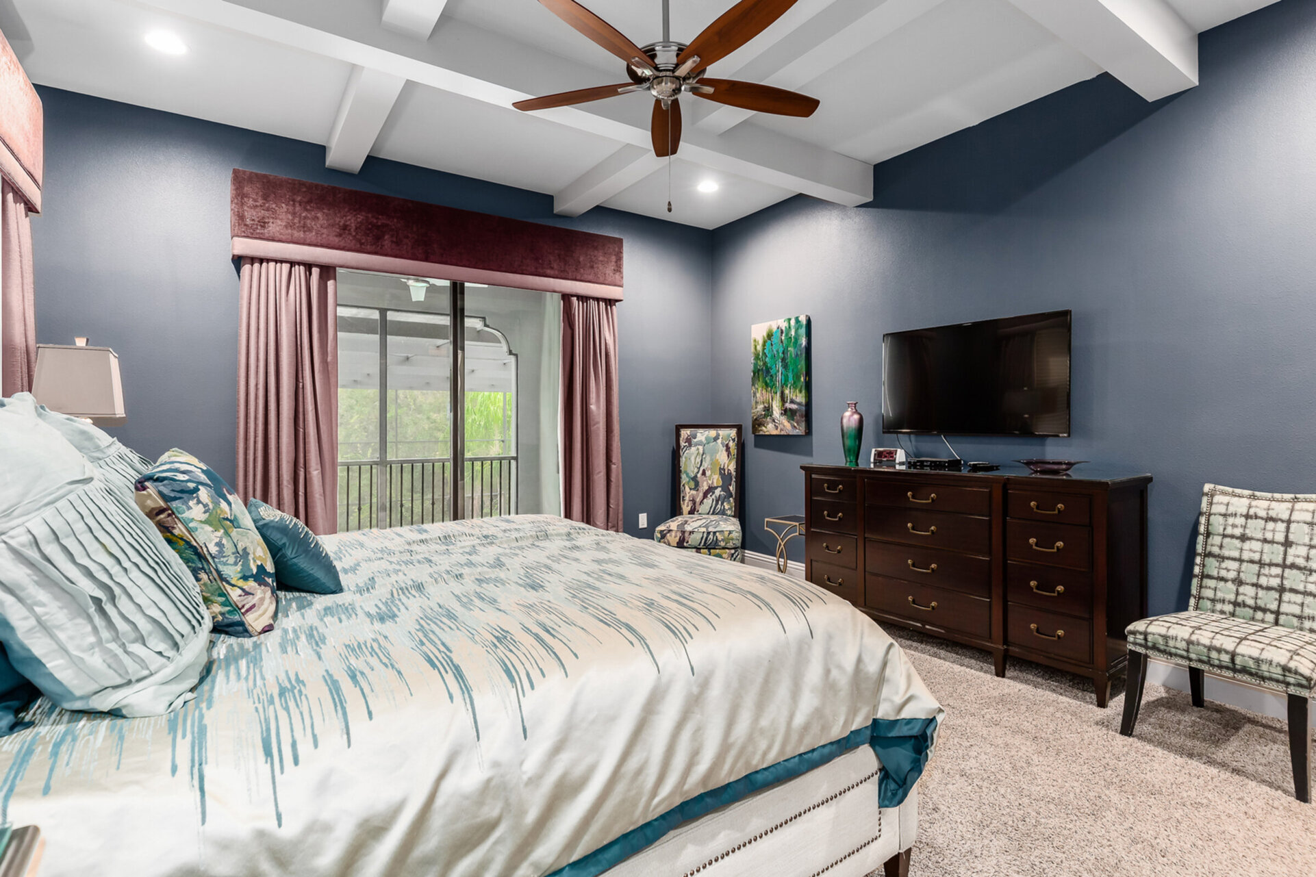 Sink into the king-size bed and watch a movie