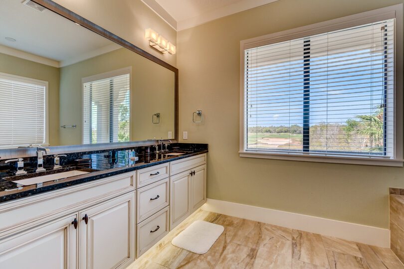 Get ready at the large dual vanity