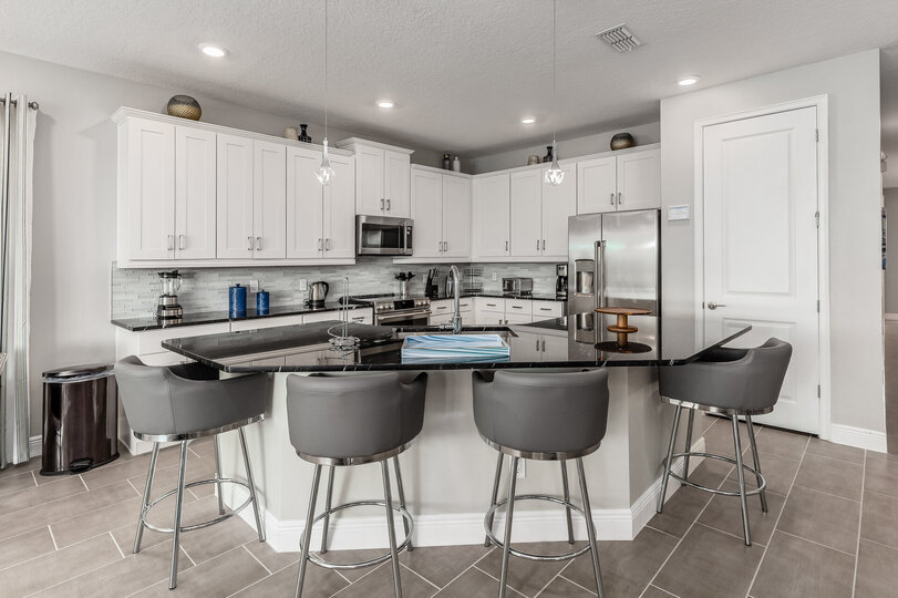 Sip your morning coffee at the breakfast bar