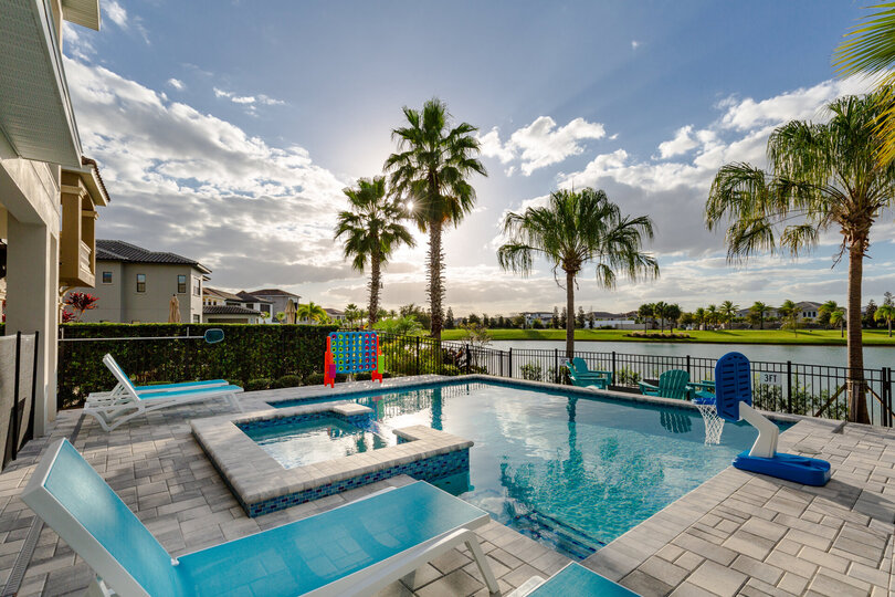 Spend hours lounging by the pool with beautiful views of Reunion Resort