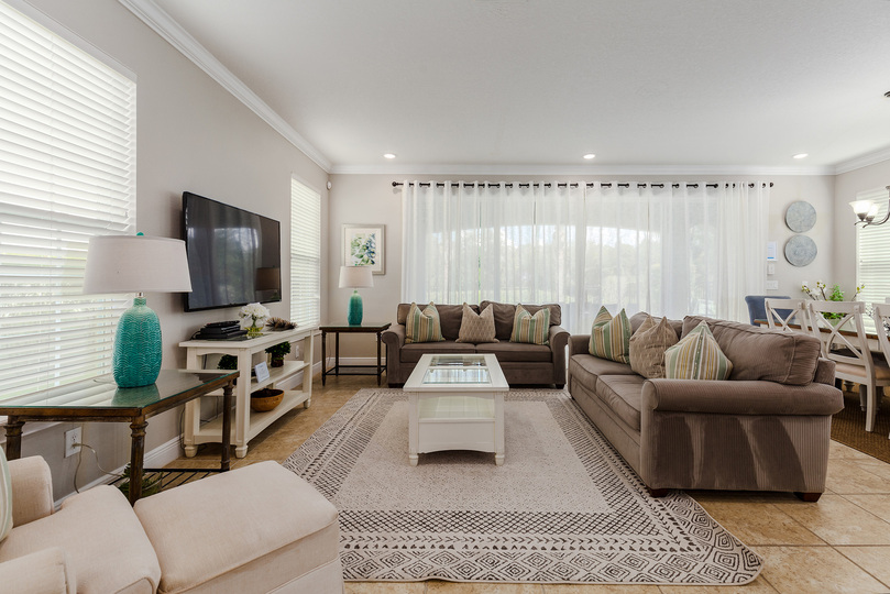 The open living space is great for the whole family to be together.