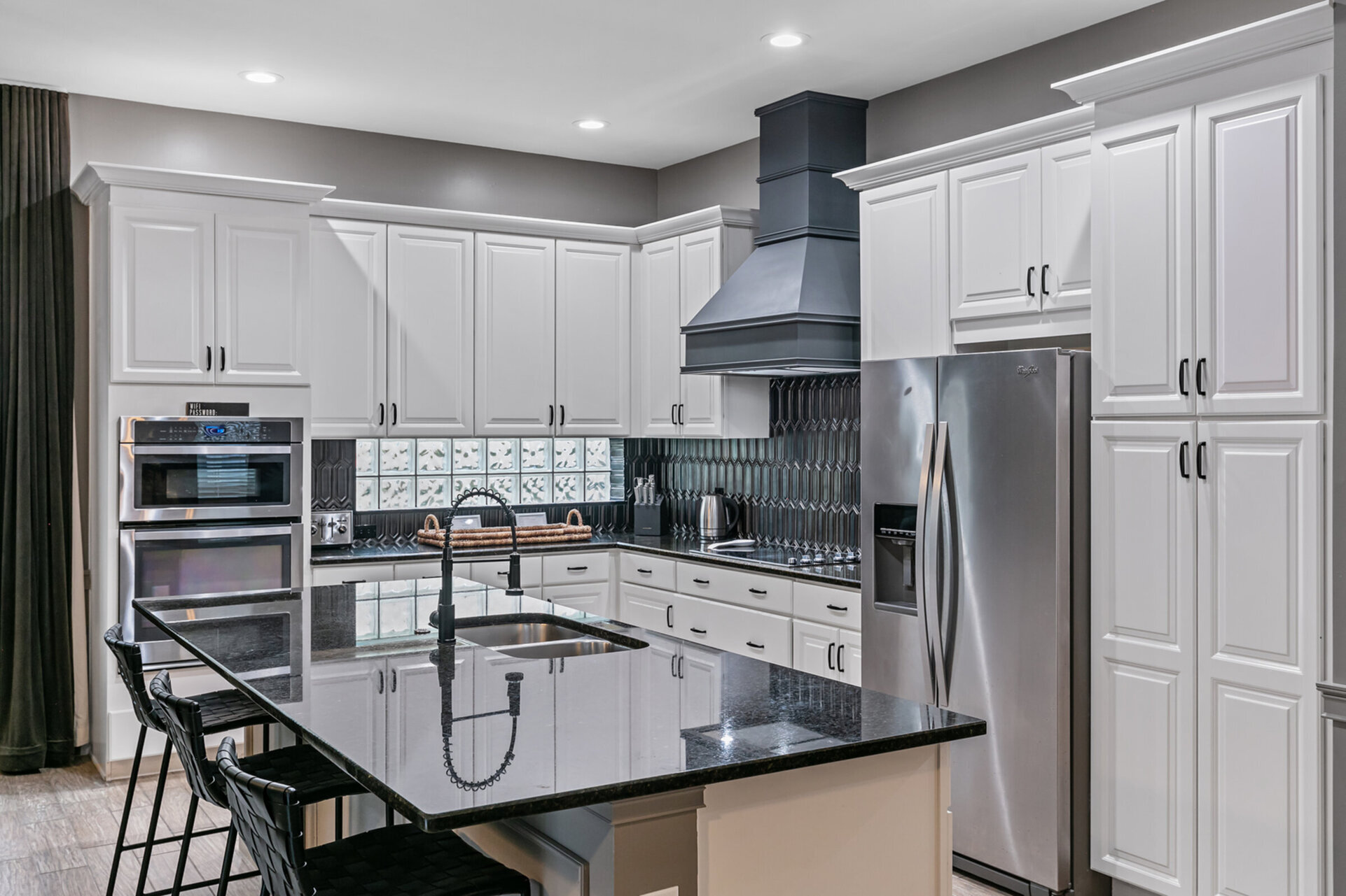 The fully equipped kitchen with stainless steal appliances has everything needed to cook your best meal!