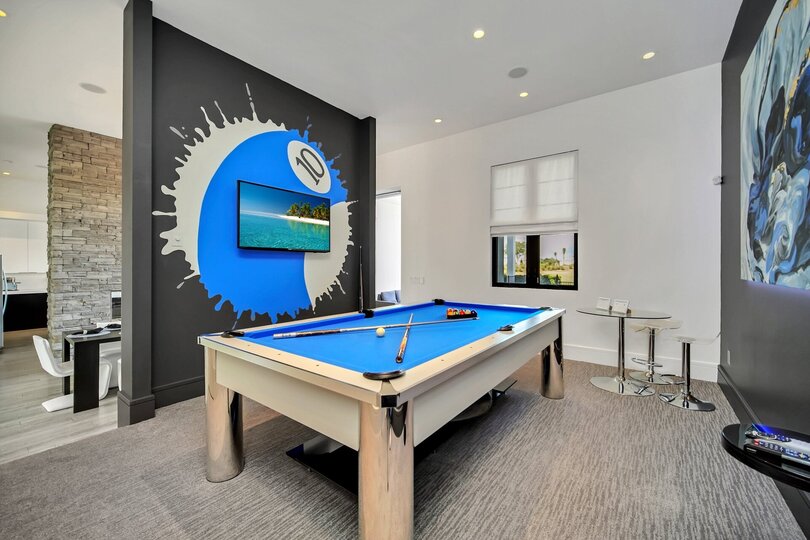 Challenge your friends and family to a game of pool in the billiards room