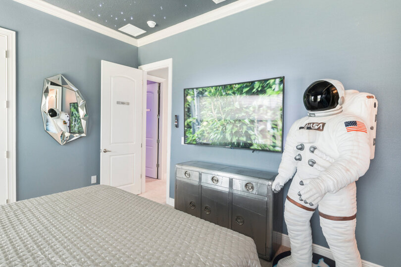 Featuring your own SMART TV and life-size astronaut