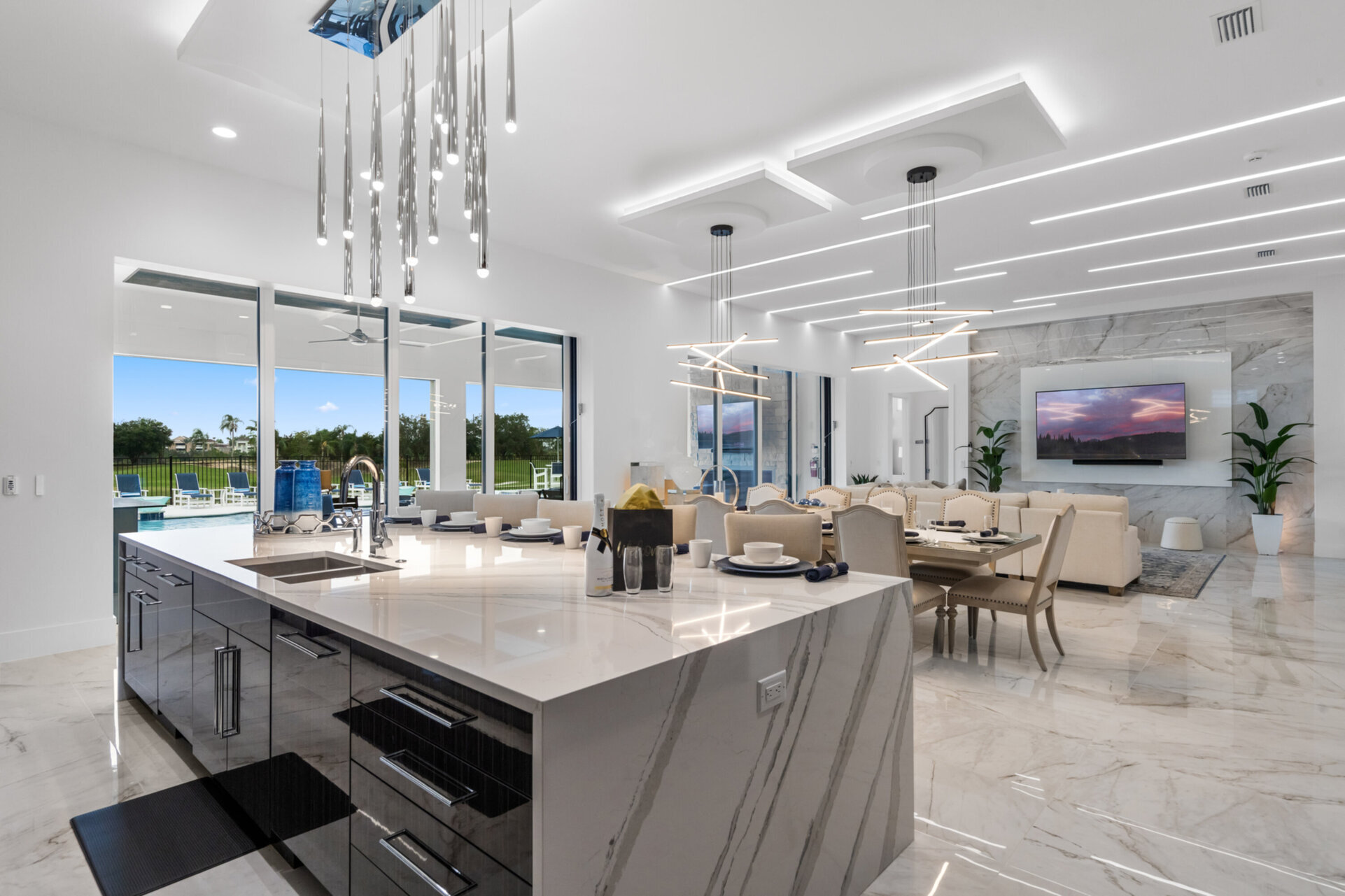Enjoy casual meals at the breakfast bar or entertain guests in the adjoining dining space