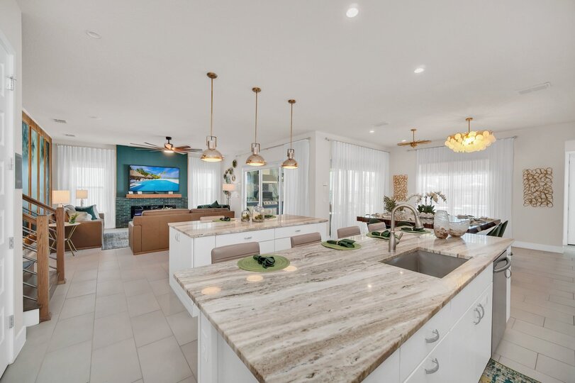 Enjoy casual meals at the breakfast bar or entertain guests in the adjoining dining space