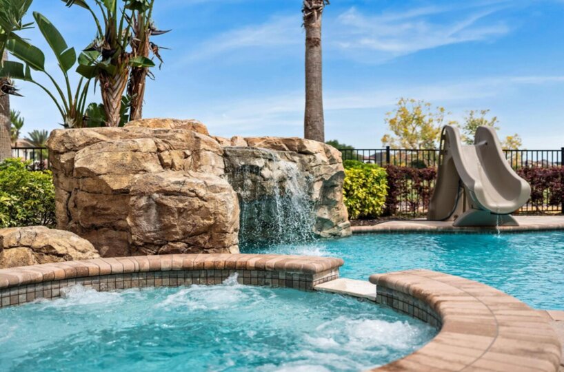 Enjoy this spillover spa