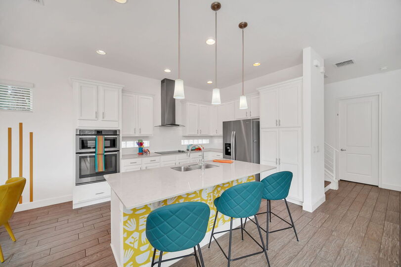 Enjoy casual meals at the breakfast bar or entertain guests in the adjoining dining space