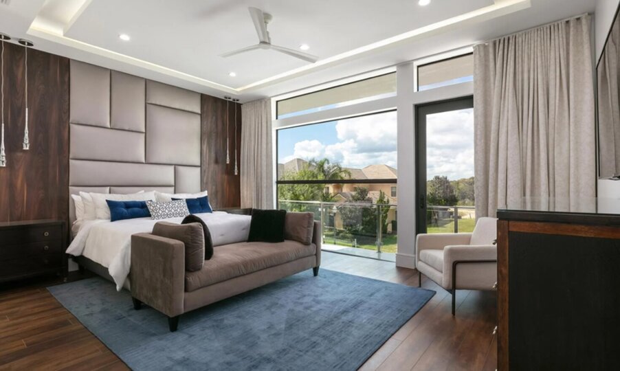 Bedroom 6 with King Size Memory Foam Bed and 60 inch TV