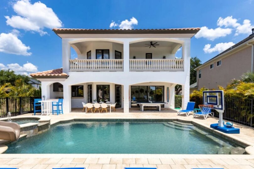 The privacy of this home is one-of-a-kind with simply nature surrounding your outdoor entertainment area and pool deck