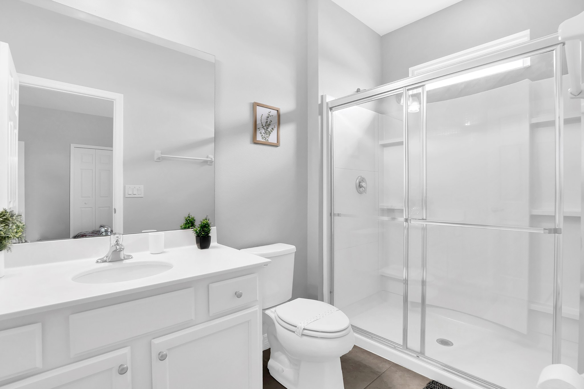 En-suite with walk in shower.