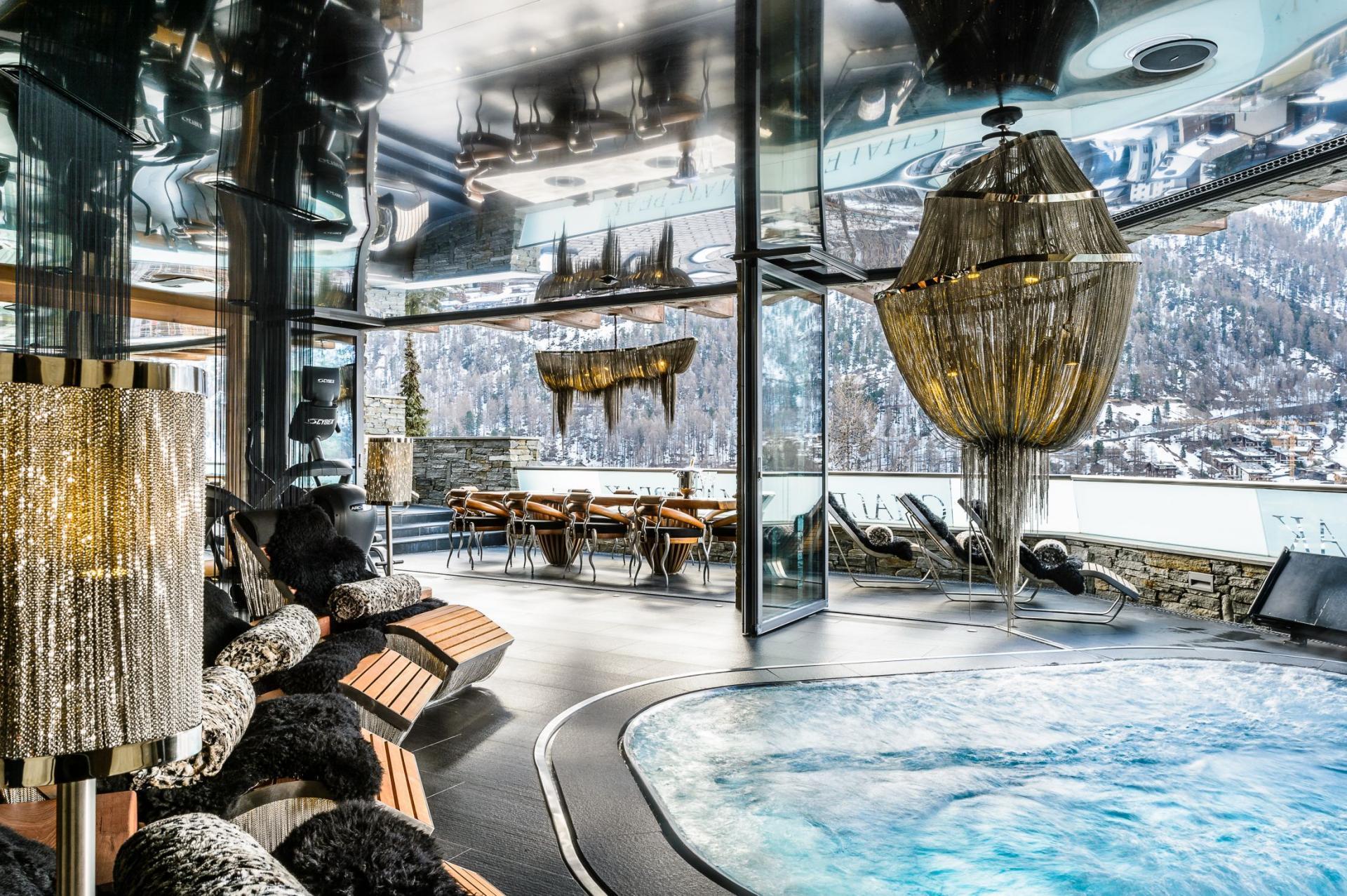 Razgledi na Matterhorn in alpska eleganca, luksuzna koča v Valaisu 1407