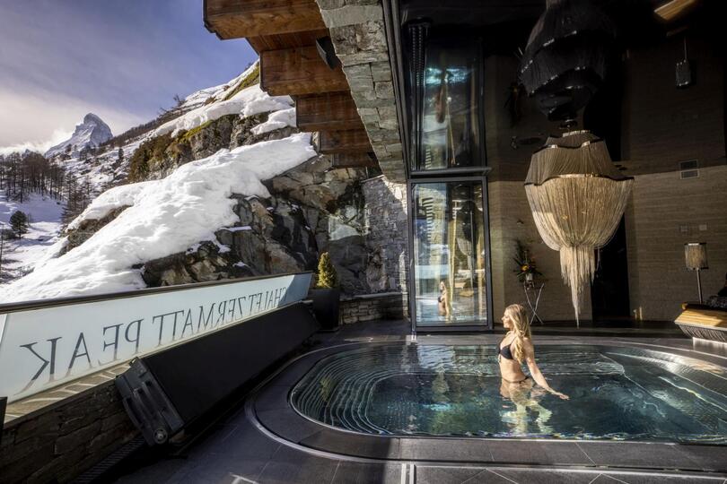 Razgledi na Matterhorn in alpska eleganca, luksuzna koča v Valaisu 1407