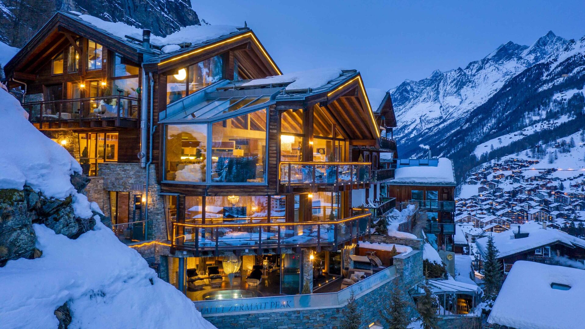 Razgledi na Matterhorn in alpska eleganca, luksuzna koča v Valaisu 1407