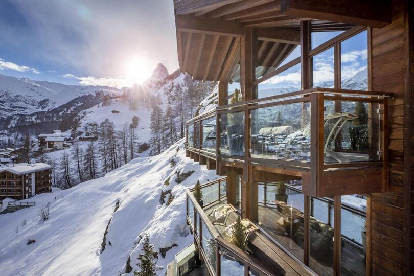 Razgledi na Matterhorn in alpska eleganca, luksuzna koča v Valaisu 1407