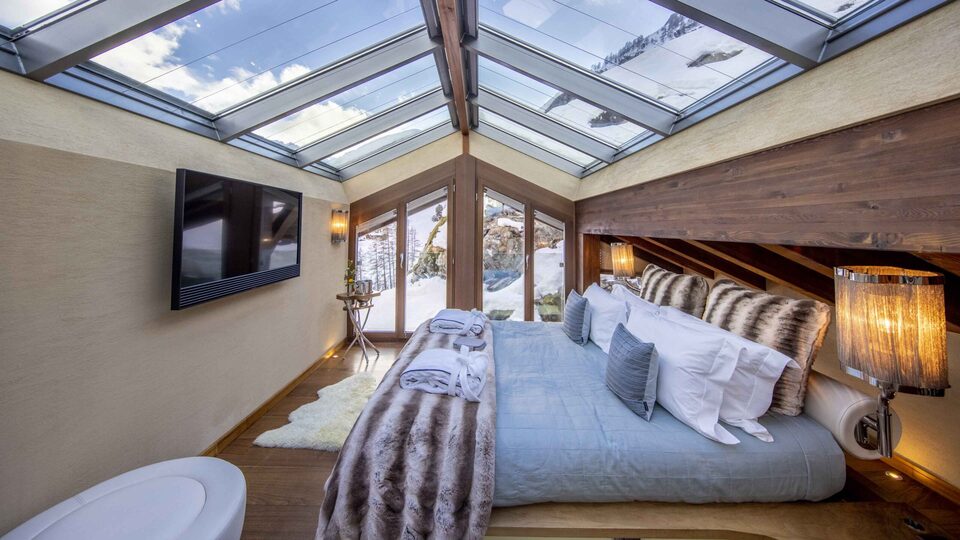Razgledi na Matterhorn in alpska eleganca, luksuzna koča v Valaisu 1407