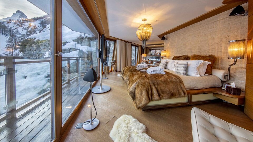 Razgledi na Matterhorn in alpska eleganca, luksuzna koča v Valaisu 1407