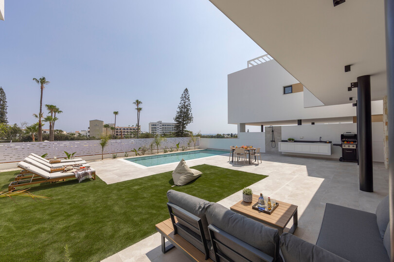 5 Star Villa Protaras Aqua Pearl - Luxury Heated Pool Retreat