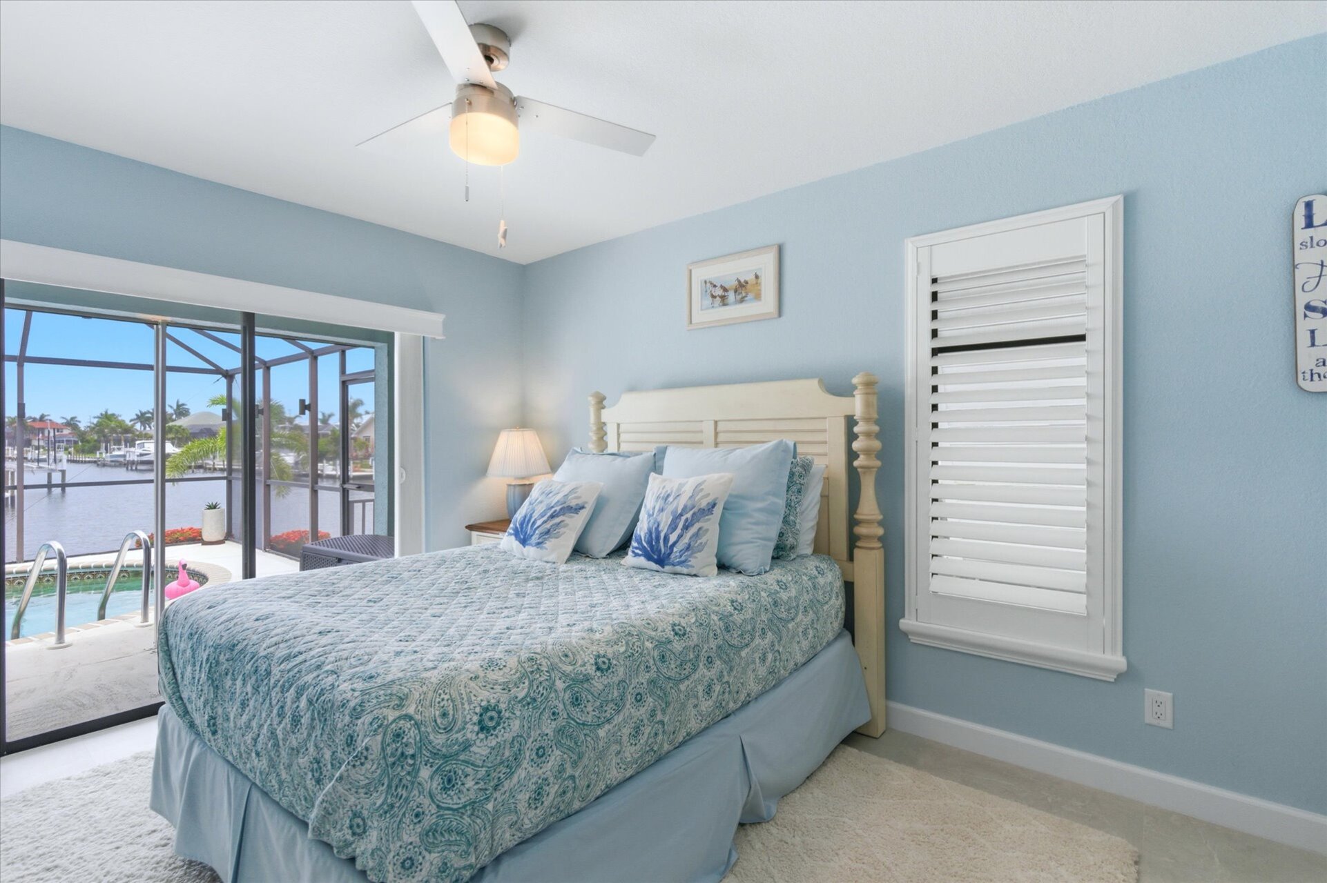 Bedroom 2 - one queen bed, lanai access, 43" Smart TV
