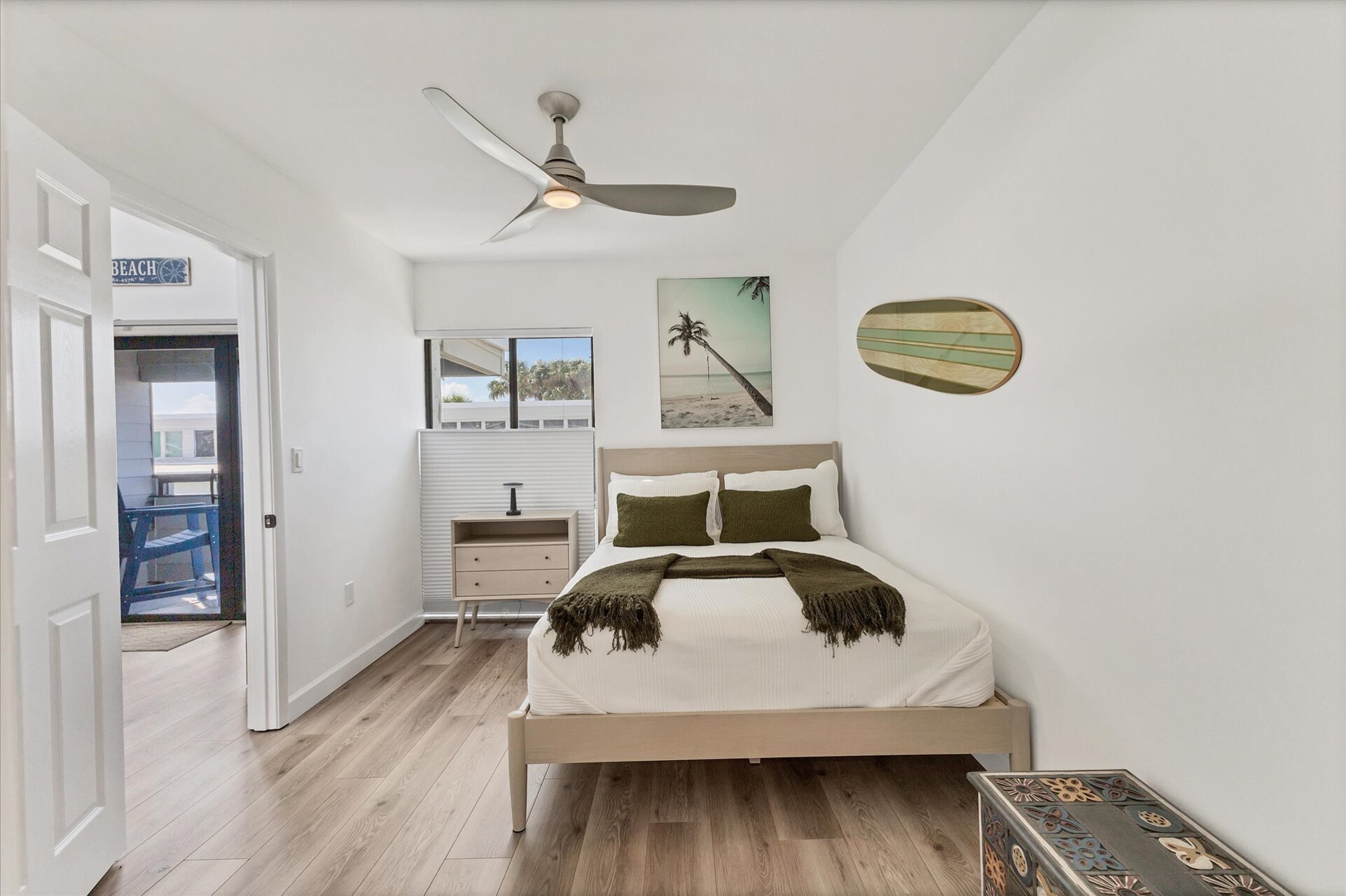 Queen bedroom with attached bathroom
