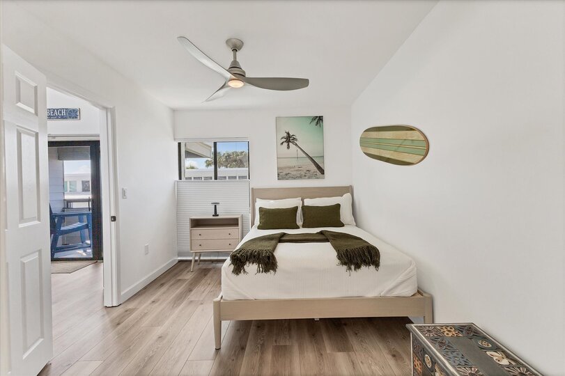 Queen bedroom with attached bathroom