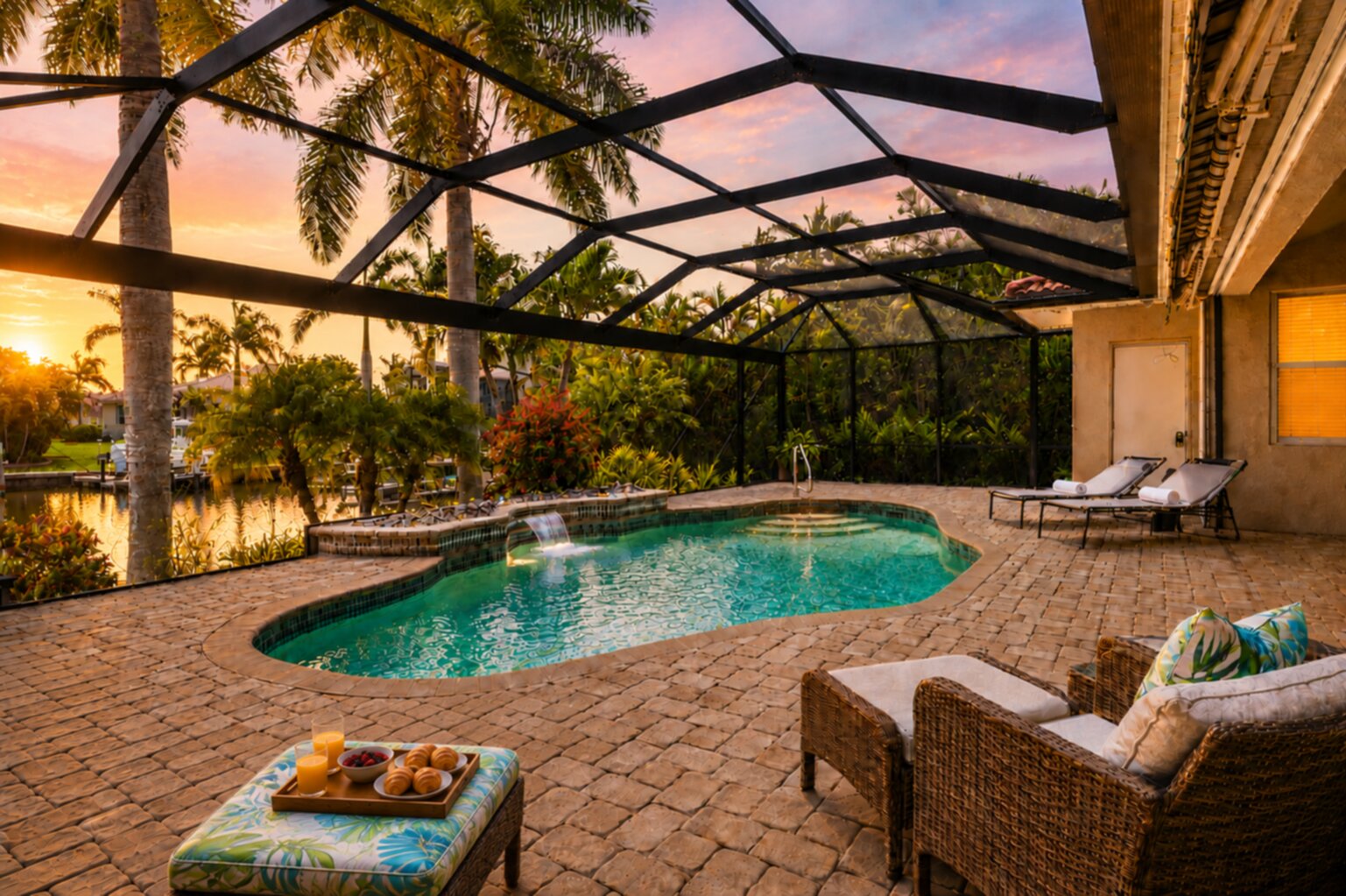3 bedroom, 2 bathroom waterfront home with private pool in Punta Gorda, FL