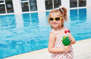 Spacious family villas with outdoor play area